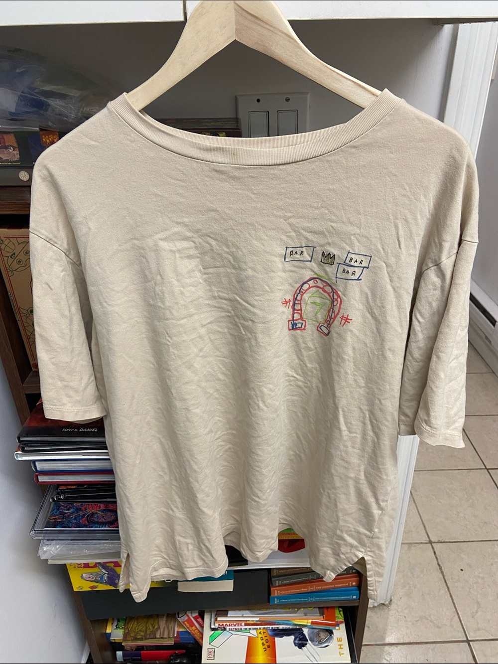 Jean Michel Basquiat x UNIQLO Crossing Lines BAR BAR BAR Untitled Shirt
